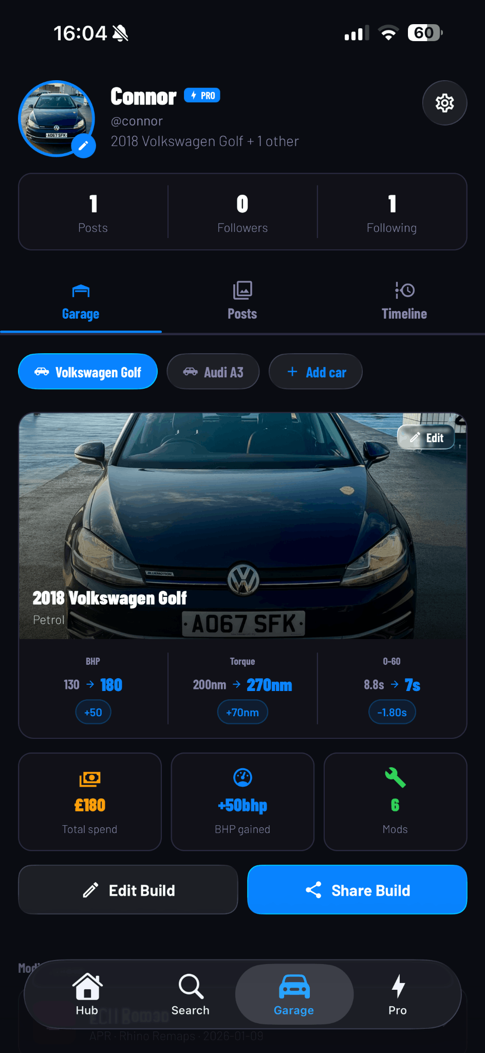 HoodUp garage profile preview