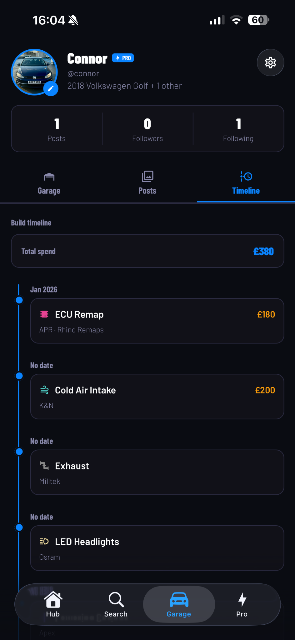 HoodUp modification timeline preview